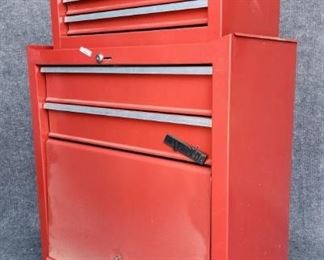 Waterloo 2 Piece Toolbox Red with Tools