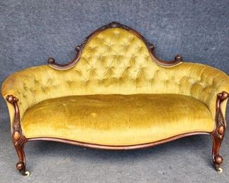 Antique Victorian Tufted Sofa