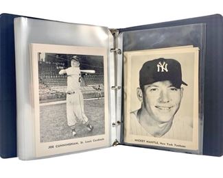 Vintage 1950s Baseball Player Portrait Black & White 5x7 Prints