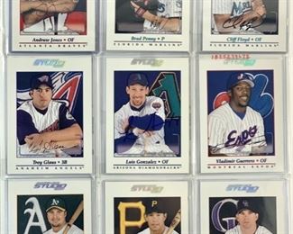 Nine Donruss Studio 2001 Private Signing Autographed 5x7in Baseball Cards 