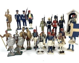 Vintage Greek Aonia PAL Plastic Toy Soldiers 