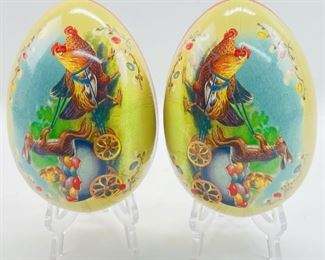 Vintage Large German Egg Candy Containers 