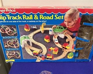 Vintage Fisher Price rail and road set