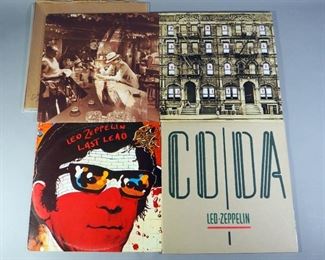 Led Zeppelin Vinyl LPs, Includes In Through The Out Door, Last Lead, CODA, Houses Of The Holy, Physical Graffiti, Self Titled, II, And III, Qty 8
