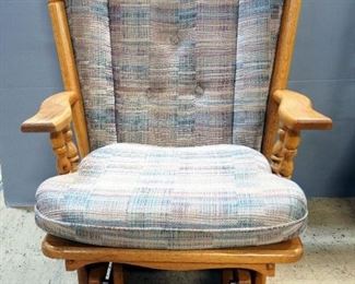 Glider With Removable Button Tufted Back Cushion And Seat Cushion, 40" H x 30" W x 32" D