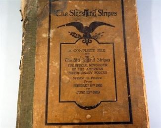 World War I Stars & Stripes Military Newspaper, Complete Set Printed In France From Feb 8, 1918 To Jun 13, 1919, Bound In 1 Book, Very Fragile