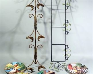 Danbury Mint Hummel Collector's Plates, Qty 6, Each Individually Numbered, And 2 Metal Wall Hanging Plate Racks