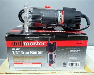 Drillmaster 1/4" Trim Router, Craftsman 3-Dimensional Deluxe Router Pantograph, Counter Sink And 3-Piece Router Bit Set