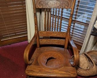 Leather bottom Rocker