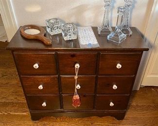 Pine apothecary chest