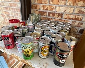 more cans, metal table