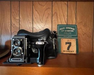vintage Vivitar camera, vintage calendar