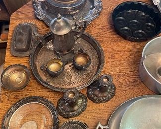 silverplate and some sterling items