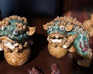 Ceramic Foo Dogs- they will bring you protection!