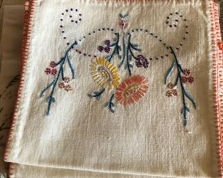 Vintage Embroidery Napkins