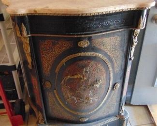 French 19th Century Black Lacquered Napoleon III Cabinet