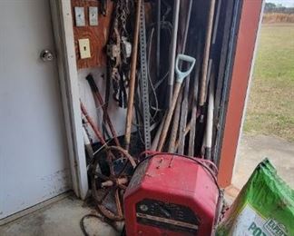 Welder and yard tools 