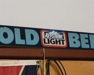 Vintage working beer sign