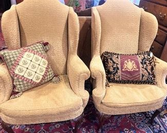 Matching wingback chairs