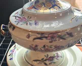 Lidded bowl with underplate