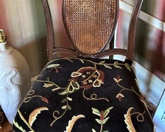 Single cane back chair