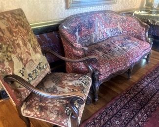 Stately antique chair