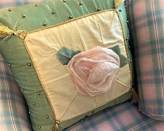 Decorative rose pillow