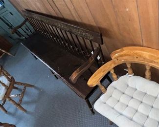 Awesome Hitchcock style bench very long