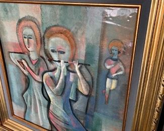 Framed Original, Signed Polia Pillin, Los Angeles, CA &nbsp;1948-1992