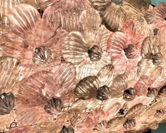 Murano Italian Glass Ceiling Hanging Lamp, Oblong/Oval