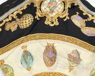 Vintage MET Faberge Egg Silk Scarf, ECHO

