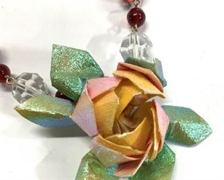 Arts and Crafts Aurora Borealis Bead Necklace
