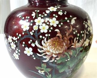 INABA CLOISONNE CO Vntg Asian CloisonnE Vase
