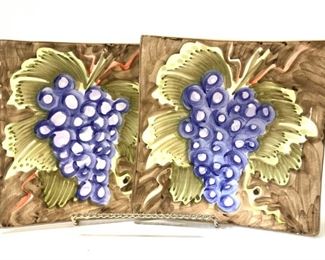 Pair Antica Fornace Ceramiche Plates, Italy
