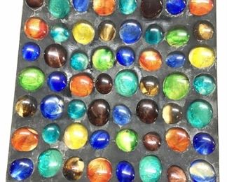 Mid Century Art Glass Cabochon Plate
