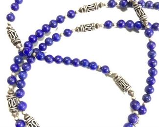 Hand Beaded Lapis Lazuli Necklace

