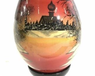 Hand Paint Lacquered Russian Wood Egg on Stand, 2
