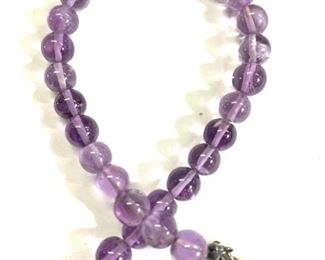 Amethyst Gemstone Bead Bracelet
