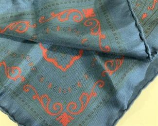 Italian Silk Pocket Scarf w Hand Rolled Edges
