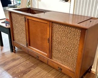 Antique Console Record  Player