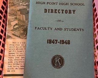 1947-48 High Point High School Directory