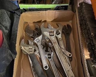 Box of Adjustable Wrenches