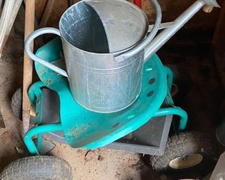 Portable Garden Stool, Watering Can