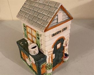 Vintage Fitz and Floyd Garden Shed Cookie Jar