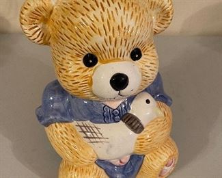 Vintage Girl Bear Cookie Jar