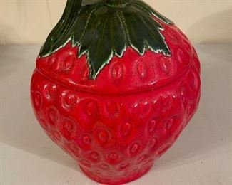 Vintage Strawberry Cookie Jar