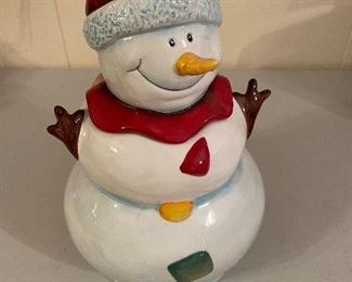 Tabletops Gallery Snowman Cookie Jar