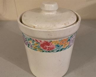 Vintage Floral Ceramic Cookie Jar
