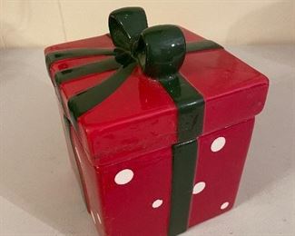 Christmas Present Cookie Jar