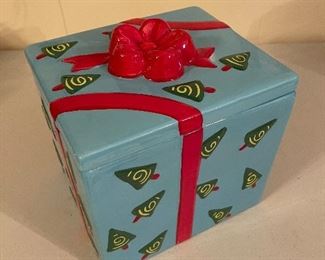 Christmas Present Cookie Jar